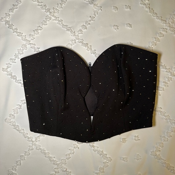 Bardot Black Eleni Strapless Bustier, Size 4 - Picture 1 of 6